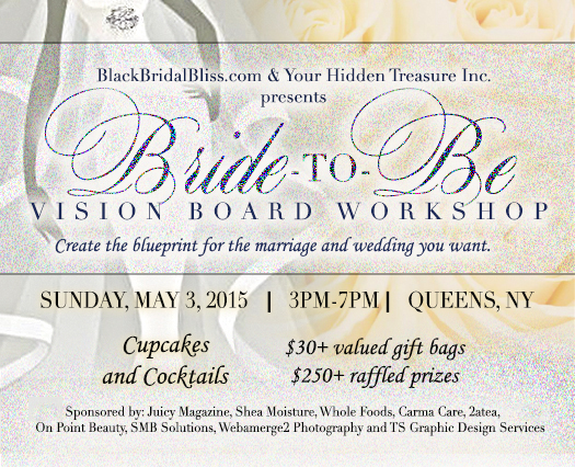 bride-to-be vision board save the date May 3, 2015