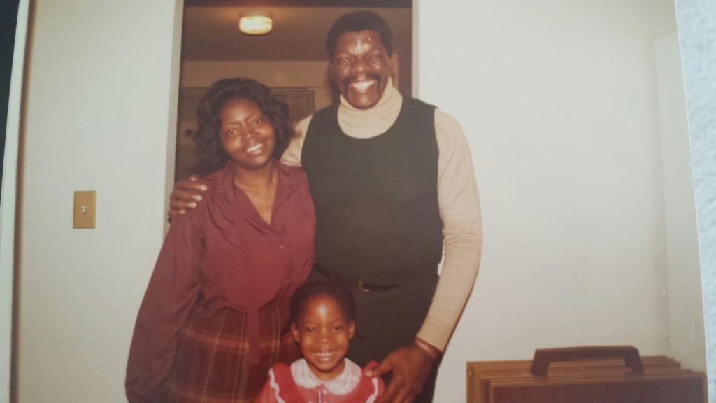 Triple B founder Bridgette with her parents -- 1980-something...